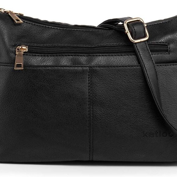 Large Leather Hobo Bag Women Shoulder Crossbody Purse Tote with Multiple Compart - Picture 1 of 7